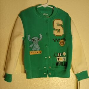Disney Green and Cream Stitch Kids Jacket